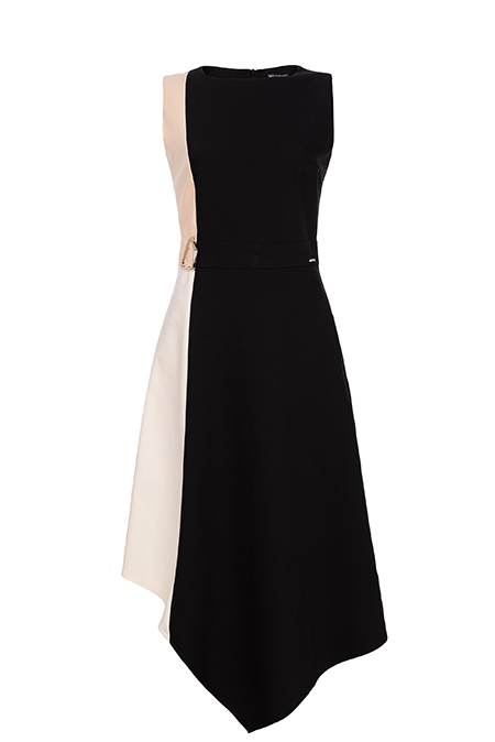 Tiffany Production Midi haljina bez rukava sa asimetričnim donjim rubom