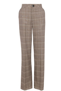 Tiffany Production Zvonaste pantalone od kariranog tvida 