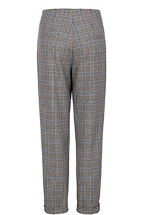 Ženske karirane pantalone dubokog struka Tiffany Production