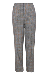 Ženske karirane pantalone dubokog struka Tiffany Production