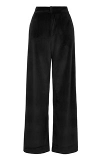 Plišane pantalone širokih nogavica sa džepovima Tiffany Production