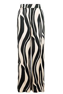 Ženske široke pantalone u dezenu sa dubokim strukom Tiffany Production