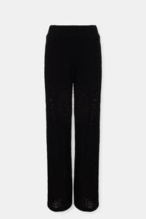Pamučne pantalone širokog kroja sa teksturom Tiffany Production