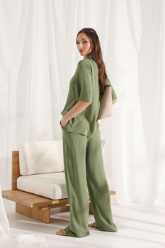 Klasične letnje pantalone od viskoze Tiffany Production