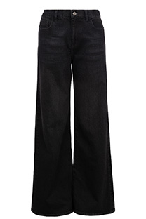 Ženske crne farmerke širokih nogavica Tiffany Production