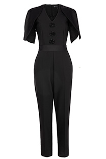 Ženski kombinezon sa naglašenim rukavima i pojasom Tiffany Production