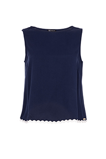 Bluza bez rukava sa kontrastnim rubom Tiffany Production