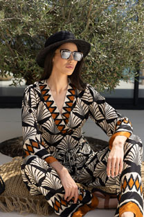 Viskozna bluza sa upečatljivim printom Tiffany Production