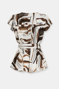 Lepršava bluza sa printom Tiffany Production
