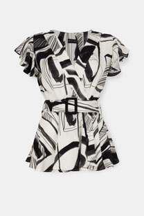 Lepršava bluza sa printom Tiffany Production