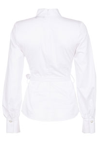 Ženska košulja dugih rukava sa pojasom i ukrasnim cvetom Tiffany Production