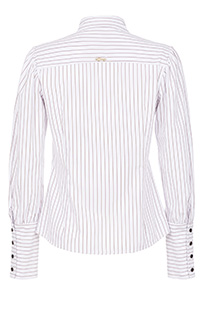 Ženska prugasta košulja sa dugim rukavima i ukrasnim dugmićima Tiffany Production