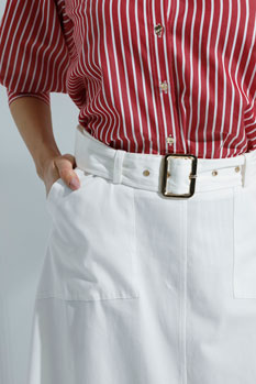 Prugasta košulja sa puf rukavima Tiffany Production