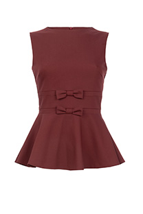 Top sa naglašenim strukom i ukrasnim mašnama Tiffany Production