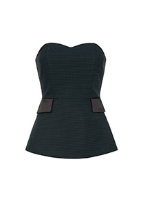 Ženski top bez rukava sa srcolikim izrezom u karo dezenu Tiffany Production