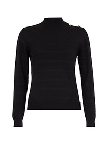 Ženski prugasti džemper dugih rukava sa visokom kragnom Tiffany Production