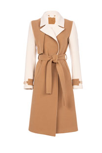 Kaput sa kontrastnom kragnom i rukavima Tiffany Production