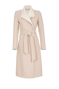 Elegantni kaput sa kontrastnom kragnom i preklopom Tiffany Production