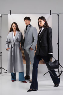 Moderni ženski midi kaput sa kaišem  Tiffany Production