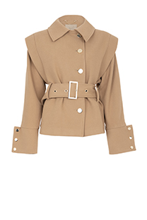 Kratki kaput sa ukrasnim dugmićima i asimetričnim detaljem Tiffany Production