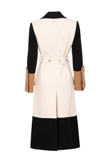 Ženski midi kaput sa kaišem i ukrasnim detaljima Tiffany Production