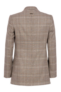 Sako na kopčanje sa dezenom kariranog tvida Tiffany Production