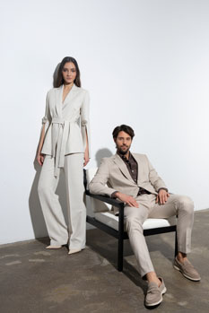 Elegantni sako sa vezivanjem u struku Tiffany Production