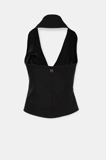 Strukirani prsluk sa otvorenim leđima Tiffany Production