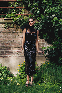 Elegantna midi haljina sa šljokicama Tiffany Production