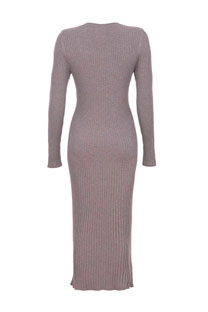 Trikotažna midi haljina dugih rukava sa okruglim izrezom Tiffany Production