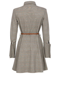 Karirana mini haljina sa naglašenim strukom Tiffany Production