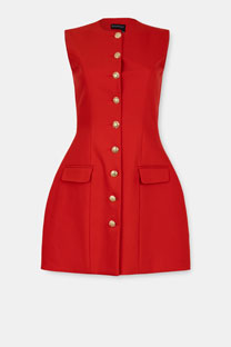 Strukirana mini haljina bez rukava Tiffany Production