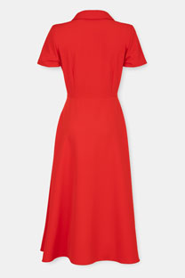 Midi haljina sa kragnom i dugmićima Tiffany Production