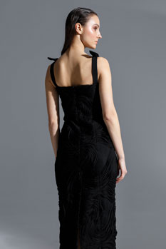 Elegantna midi haljina sa teksturom Tiffany Production