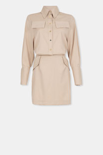 Tiffany Production Mini košulja-haljina sa diskretnim prugama