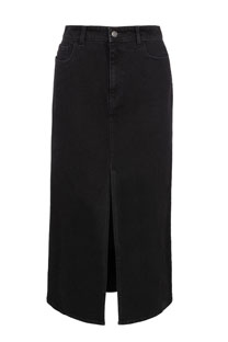 Duga teksas suknja sa šlicem i džepovima Tiffany Production