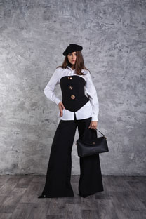 Mala kožna torba na preklop sa dva kaiša Tiffany Production