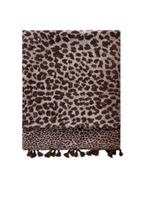 Ešarpa sa sitnim leopard printom i resama Tiffany Production