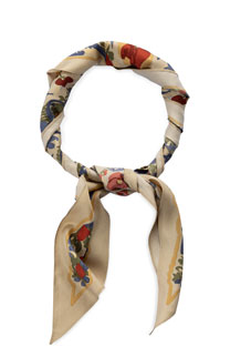 Bež marama sa dekorativnim printom Tiffany Production