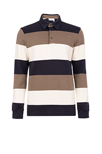 Prugasti muški duks dugih rukava sa kragnom Tiffany Production