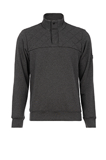 Tiffany Production Muški duks dugih rukava sa visokom kragnom i prošivenim detaljima