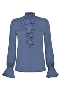 Tiffany Production Elegantna jednobojna bluza sa karnerima