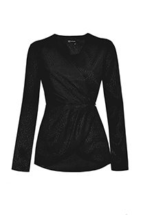 Bluza dugih rukava sa imitacijom preklopa na prednjoj strani Tiffany Production