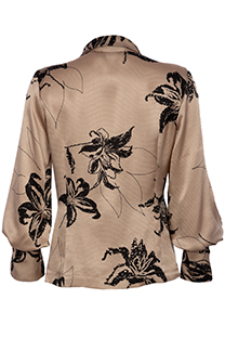 Bluza dugih rukava sa nabiranjem u struku i kragnom Tiffany Production