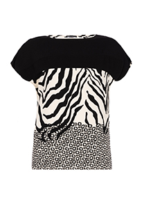 Bluza kratkih rukava u zebra dezenu Tiffany Production