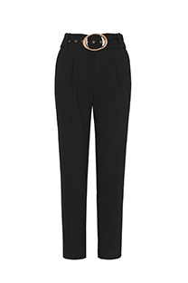 Pantalone visokog struka sa ukrasnim kaišem u istoj boji Tiffany Production