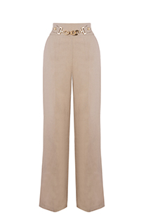Pantalone širokih nogavica od 100% lana Tiffany Production