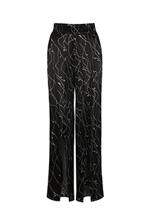 Ženske pantalone širokih nogavica sa preklopom i šlicem u prednjem delu Tiffany Production