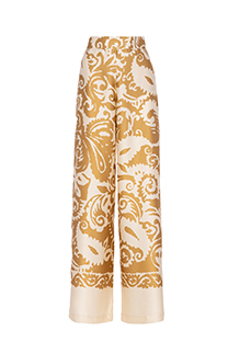 Pantalone širokih nogavica u dezenu od viskoze Tiffany Production