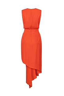 Haljina bez rukava sa pojasem komplementarnog dezena Tiffany Production